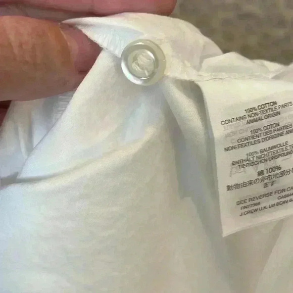 J.Crew Lace Bib Popover Shirt in White, size 14 - Picture 10 of 10